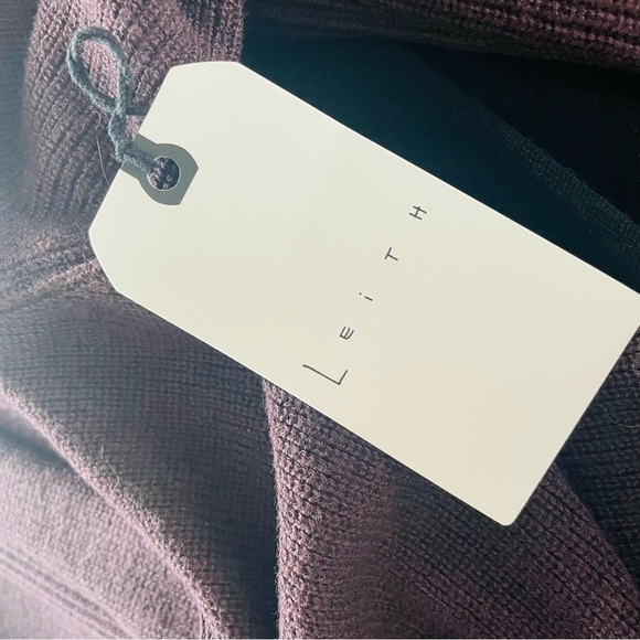 Leith NWT Dark Purple Ribbed Knit Duster Cardigan - Picture 14 of 15